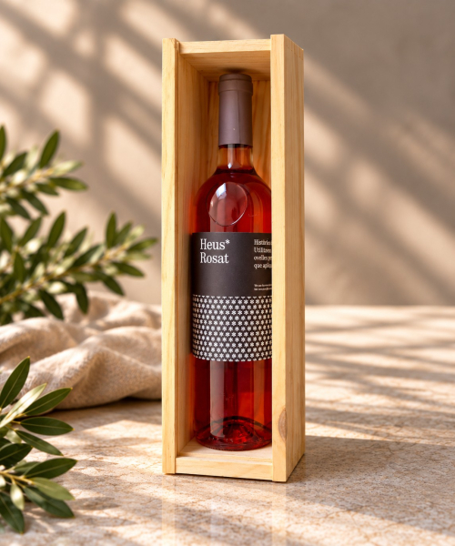 Preview: 1er Wein-Holzkiste „La Vinyeta“ – Geschenkbox für 1 Flasche